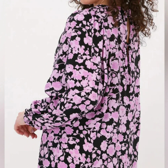 MSCH Copenhagen Women's Boho Floral Print Balloon Sleeve Feminine Casual Dress L - Picture 4 of 16